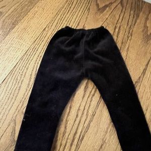 Velvet black pull on pants for 18" dolls